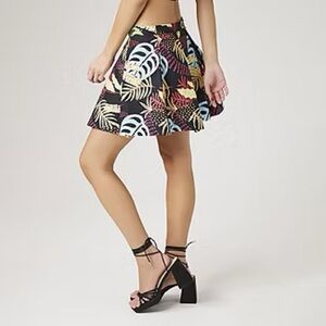 Forever 21 Pleated Women’s Flared Skirt-Juniors,Black-multi -color M